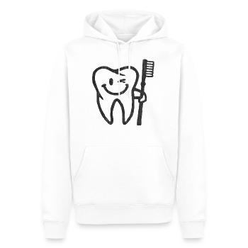 Zahn, Zahnarzt, Zahnpasta, Zähne, Zahnhygieniker - Männer Premium Bio Hoodie - Weiß - Vorne - Nico (187cm)