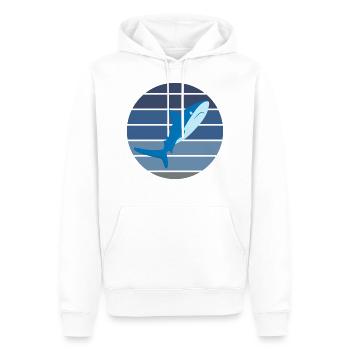 Hai - Männer Premium Bio Hoodie - Weiß - Vorne - Nico (187cm)