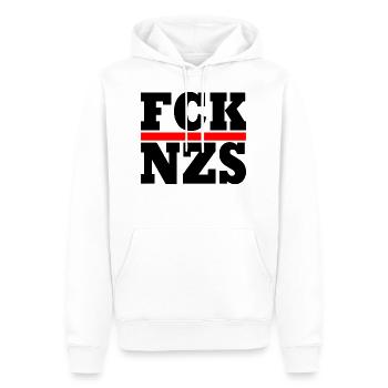 fck nzs - Männer Premium Bio Hoodie - Weiß - Vorne - Nico (187cm)