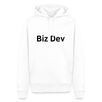 Biz Entwickler - Männer Premium Bio Hoodie - Weiß - Vorne - Nico (187cm)