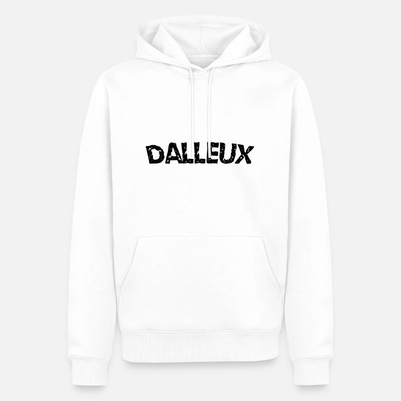 dalleux - Sweat à capuche Premium bio Homme - blanc