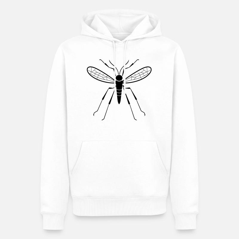 Moustique - Sweat à capuche Premium bio Homme - blanc