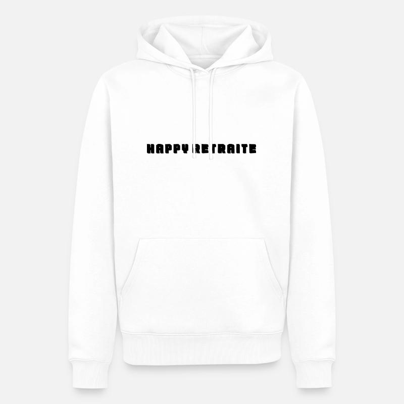 RETRAITE. RETRAITE. RETRAITEE. RETRAITE - Sweat à capuche Premium bio Homme - blanc