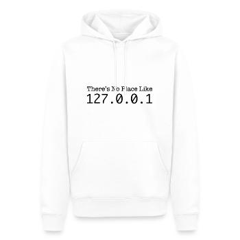 My 127.0.0.0.1 Is My Castle - Sweat à capuche Premium bio Homme - blanc - Devant - Nico (187cm)