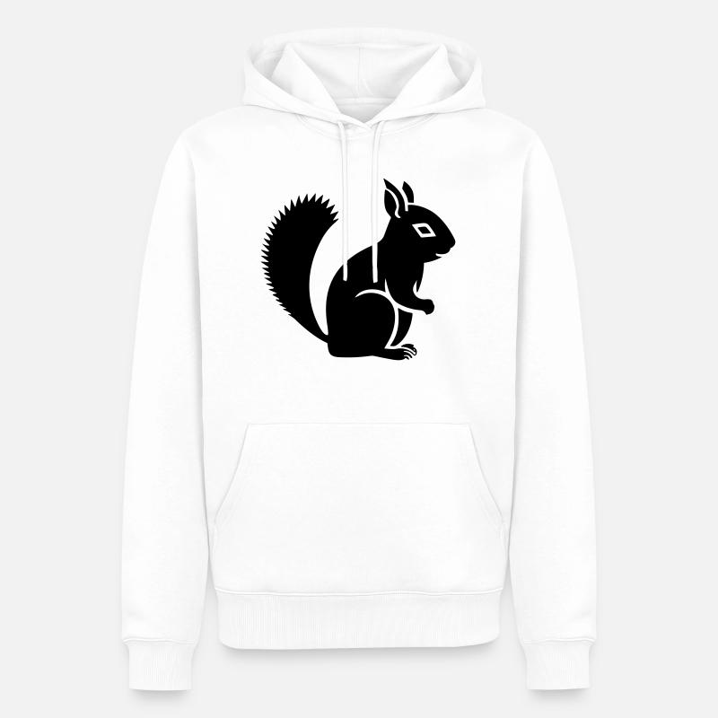Eichhörnchen - Männer Premium Bio Hoodie - Weiß