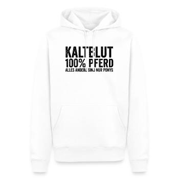 Kaltblut Pferd lustiger Spruch - Männer Premium Bio Hoodie - Weiß - Vorne - Nico (187cm)