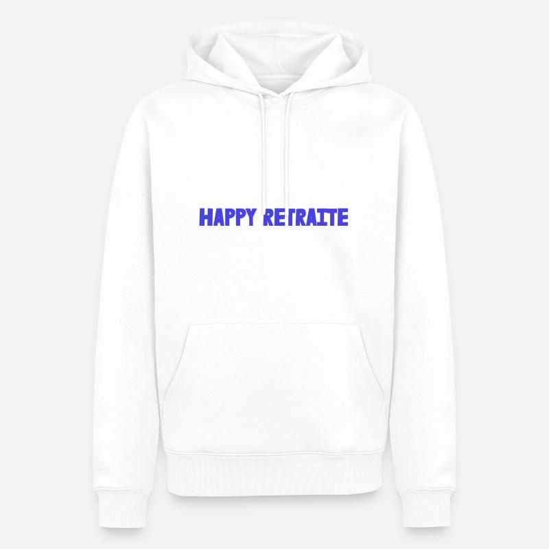 RETRAITE. RETRAITE. RETRAITEE. RETRAITE - Sweat à capuche Premium bio Homme - blanc