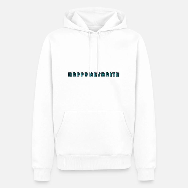 RETRAITE. RETRAITE. RETRAITEE. RETRAITE - Sweat à capuche Premium bio Homme - blanc
