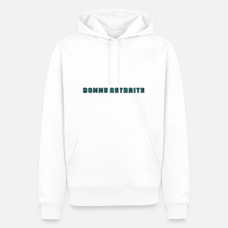 RETRAITE. RETRAITE. RETRAITEE. RETRAITE - Sweat à capuche Premium bio Homme - blanc