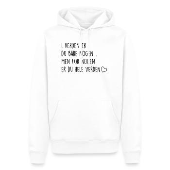 Devis - Sweat à capuche Premium bio Homme - blanc - Devant - Nico (187cm)