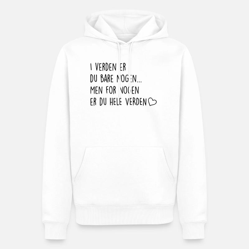 Devis - Sweat à capuche Premium bio Homme - blanc