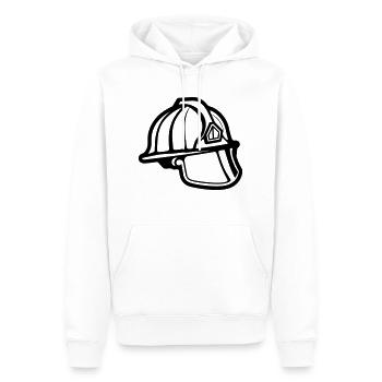 fireman - Men’s Premium Organic Hoodie - white - Front - Nico (187cm)