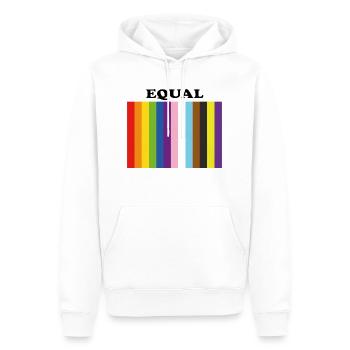 Gleiche inklusive Pride-Farben - Männer Premium Bio Hoodie - Weiß - Vorne - Nico (187cm)