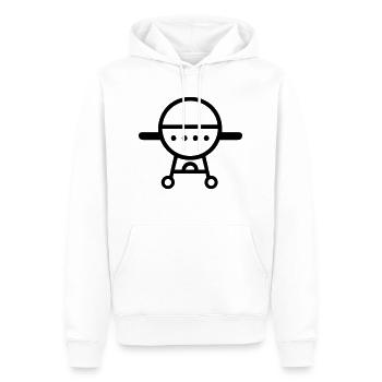Grillen - Männer Premium Bio Hoodie - Weiß - Vorne - Nico (187cm)