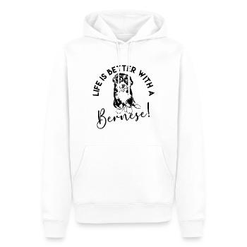 Bouvier bernois - Sweat à capuche Premium bio Homme - blanc - Devant - Nico (187cm)