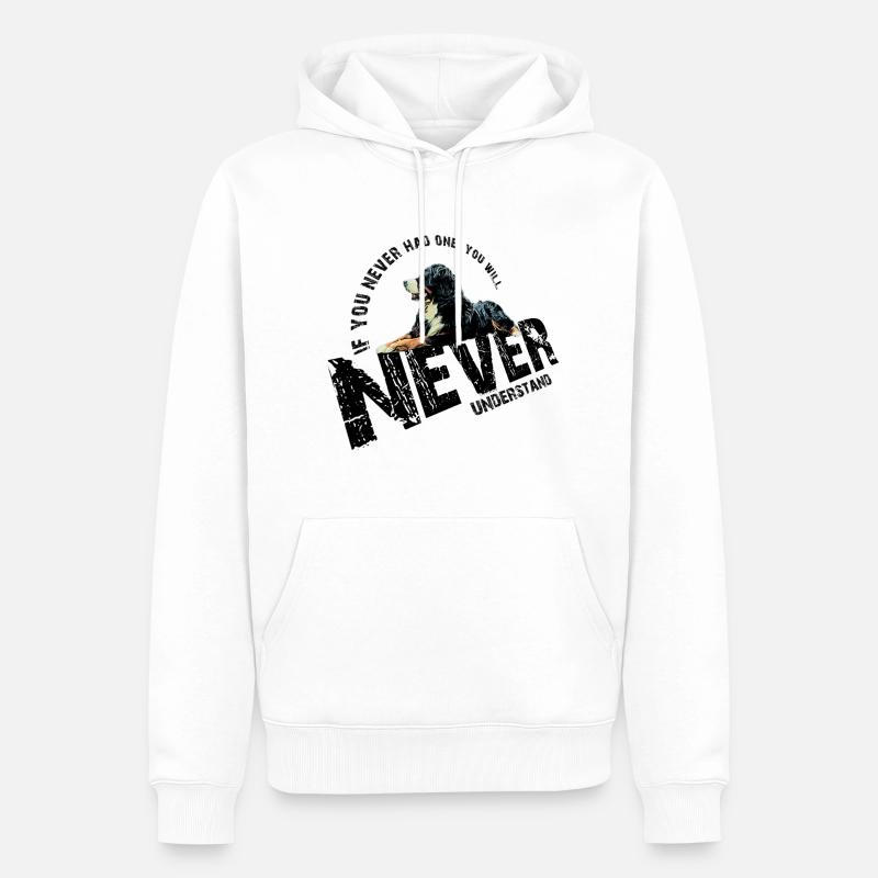 Berner Sennenhund - Männer Premium Bio Hoodie - Weiß