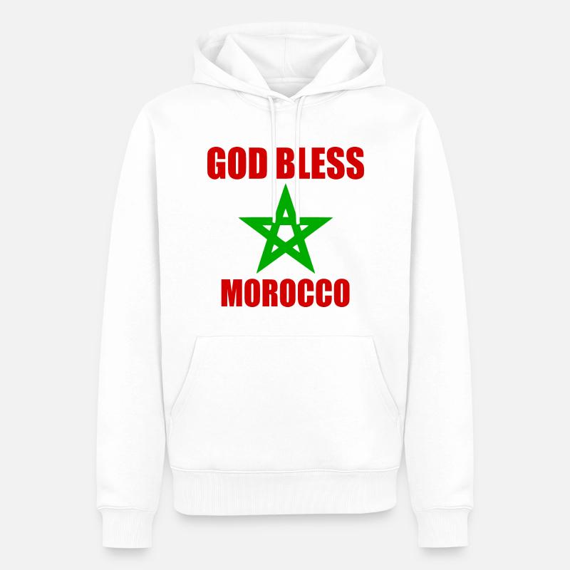 God bless morocco marokko - Männer Premium Bio Hoodie - Weiß