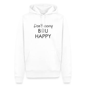 Don't worry bau happy | Hauskauf | Eigenheim Umzug - Männer Premium Bio Hoodie - Weiß - Vorne - Nico (187cm)