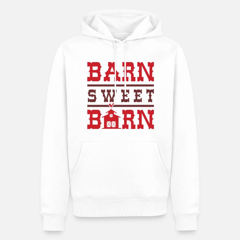 Barn Sweet Barn - Männer Premium Bio Hoodie - Weiß