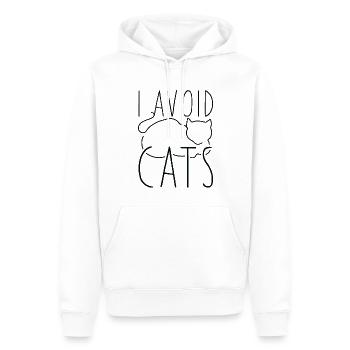 I Avoid Cats - Men’s Premium Organic Hoodie - white - Front - Nico (187cm)