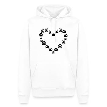 My therapist has paws - Männer Premium Bio Hoodie - Weiß - Vorne - Nico (187cm)