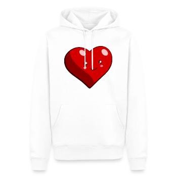 Heart - Men’s Premium Organic Hoodie - white - Front - Nico (187cm)