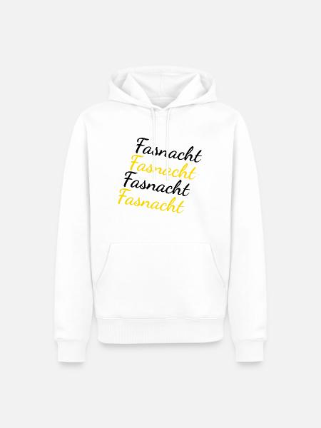 Fasnacht Schwarz Gelb - Männer Premium Bio Hoodie - Weiß
