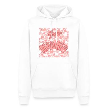 ICH HABE GERADE GEHEIRATET. Junggesellinnenabschied. HEILIGER VALENTINSTAG. PAAR - Männer Premium Bio Hoodie - Weiß - Vorne - Nico (187cm)