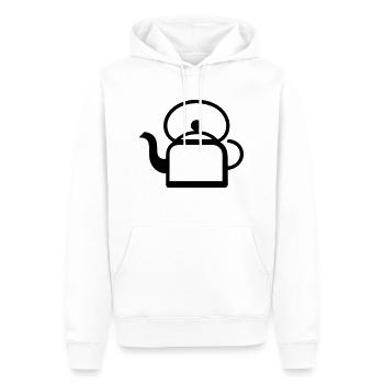 Teekanne - Männer Premium Bio Hoodie - Weiß - Vorne - Nico (187cm)
