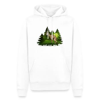 OPEN AIR SHIT - Männer Premium Bio Hoodie - Weiß - Vorne - Nico (187cm)
