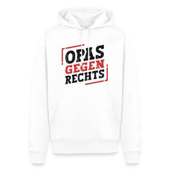 Opas Gegen Rechts - Männer Premium Bio Hoodie - Weiß - Vorne - Nico (187cm)