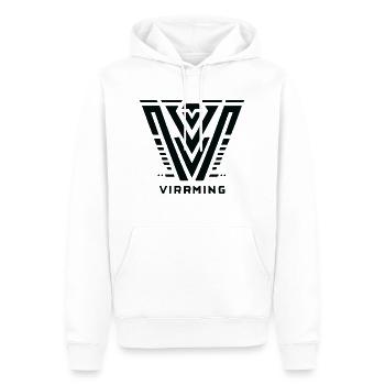 NordicValor - Männer Premium Bio Hoodie - Weiß - Vorne - Nico (187cm)