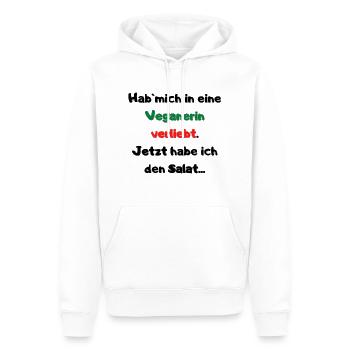 Verliebt in Veganer T-shirt - Männer Premium Bio Hoodie - Weiß - Vorne - Nico (187cm)