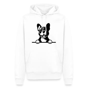 Français - Sweat à capuche Premium bio Homme - blanc - Devant - Nico (187cm)