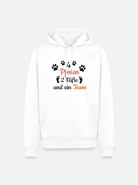 Hundebesitzer Hunde Lustiger Spruch Geschenkidee - Männer Premium Bio Hoodie - Weiß