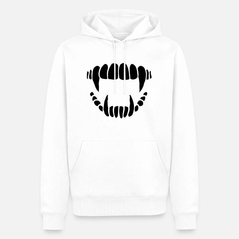 Conception de dents de vampire - Sweat à capuche Premium bio Homme - blanc
