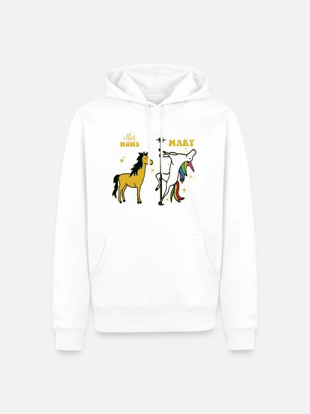 Andere Mütter Mary Tee Einhorn - Männer Premium Bio Hoodie - Weiß