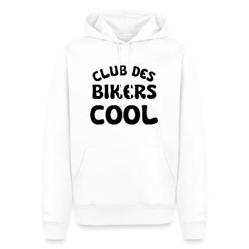 club des bikers cool - Sweat à capuche Premium bio Homme - blanc - Devant - Nico (187cm)