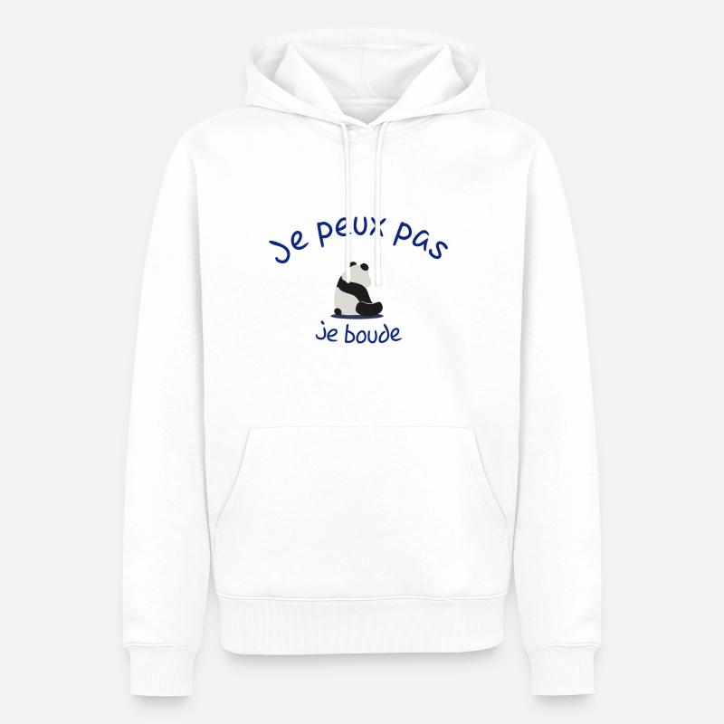 je peux pas boude blanc - Sweat à capuche Premium bio Homme - blanc