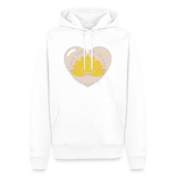 Yoga Lotusblüte - Männer Premium Bio Hoodie - Weiß - Vorne - Nico (187cm)