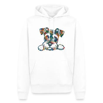 Chien chiot chien mignon Corgi aquarelle Art Cartoon Wof - Sweat à capuche Premium bio Homme - blanc - Devant - Nico (187cm)