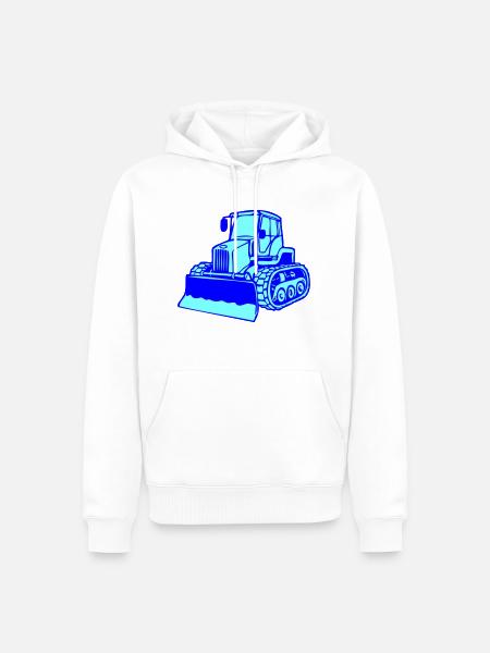 Pistenraupe - Männer Premium Bio Hoodie - Weiß