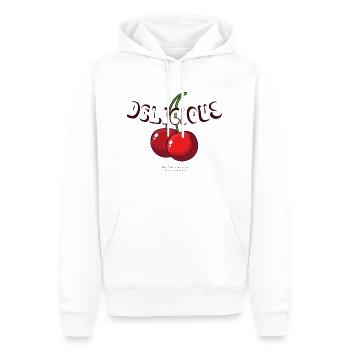 Walter & Wallis - Pop Art 5 - Men’s Premium Organic Hoodie - white - Front - Nico (187cm)