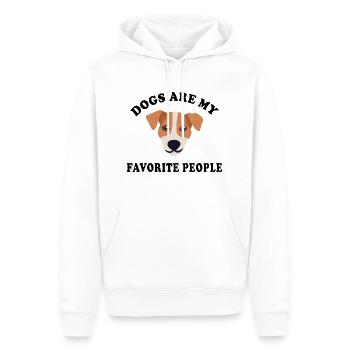 Dogs Are My Favorite People mon chien préférré - Sweat à capuche Premium bio Homme - blanc - Devant - Nico (187cm)