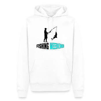 fishing weekend 002 - Männer Premium Bio Hoodie - Weiß - Vorne - Nico (187cm)