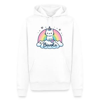 Bianka Name Vorname Einhornkatze - Männer Premium Bio Hoodie - Weiß - Vorne - Nico (187cm)