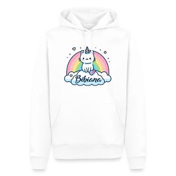 Bibiana Name Vorname Einhornkatze - Männer Premium Bio Hoodie - Weiß - Vorne - Nico (187cm)