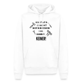 Wenn Papa etwas nicht reparieren kann. - Männer Premium Bio Hoodie - Weiß - Vorne - Nico (187cm)