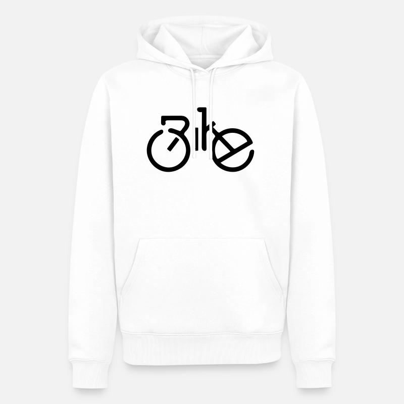 Bicyclette - Sweat à capuche Premium bio Homme - blanc