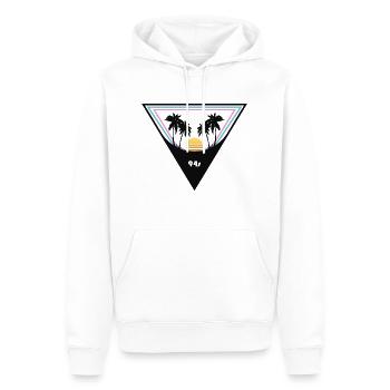 Retro - Männer Premium Bio Hoodie - Weiß - Vorne - Nico (187cm)